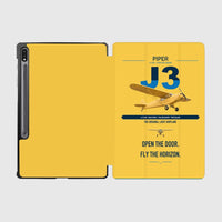 Thumbnail for Piper J-3 Cub design on yellow samsung tablet tablet case