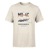 Thumbnail for MQ-4C Triton IFC-4 design on beige double-side t-shirt, single-side print