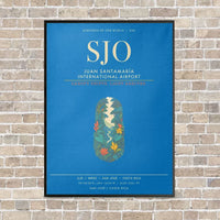 Thumbnail for Juan Santamaria International Airport SJO - Canvas Framed - Turquoise