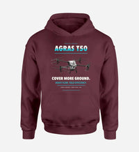 Thumbnail for DJI Agras T50 design on dark red hoodie single side