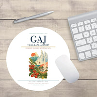 Thumbnail for Yamagata Airport (GAJ) design on white round mouse pad