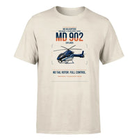 Thumbnail for MD Helicopters MD 902 Explorer design on beige t-shirt, single-side print