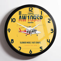 Thumbnail for Leonardo AW109SP GrandNew design on yellow framed wall clock