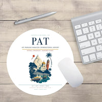 Thumbnail for Jay Prakash Narayan International Airport (PAT) design on white round mouse pad