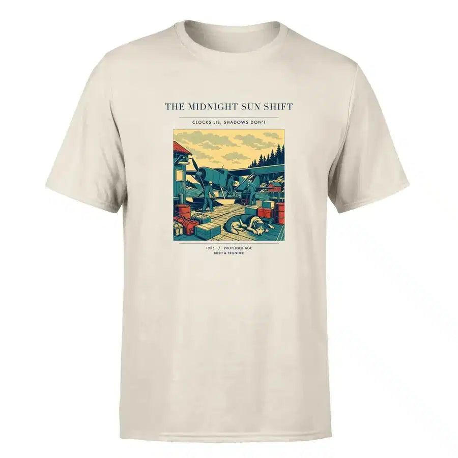 VINTAGE G4284 - The Midnight Sun Shift - Premium T-Shirt design on beige premium t shirt