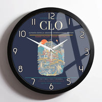 Thumbnail for Alfonso Bonilla Aragon International Airport CLO Wall-Clock Framed - Navy Blue