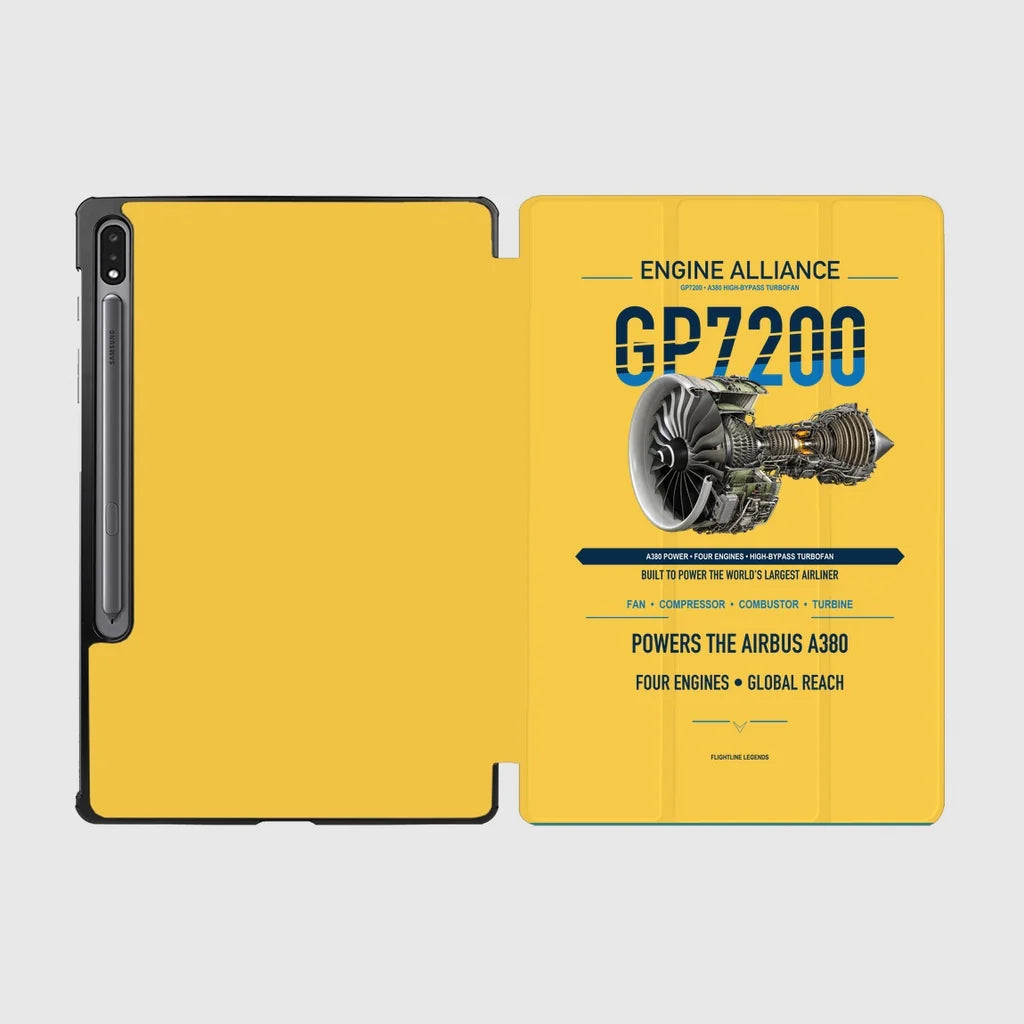 GP7200 design on yellow samsung tablet tablet case