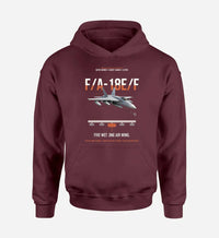 Thumbnail for F A-18E F Buddy Tanker design on dark red double-side hoodie, single-side print