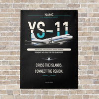 Thumbnail for NAMC YS-11A vertical canvas print - no frame - black background