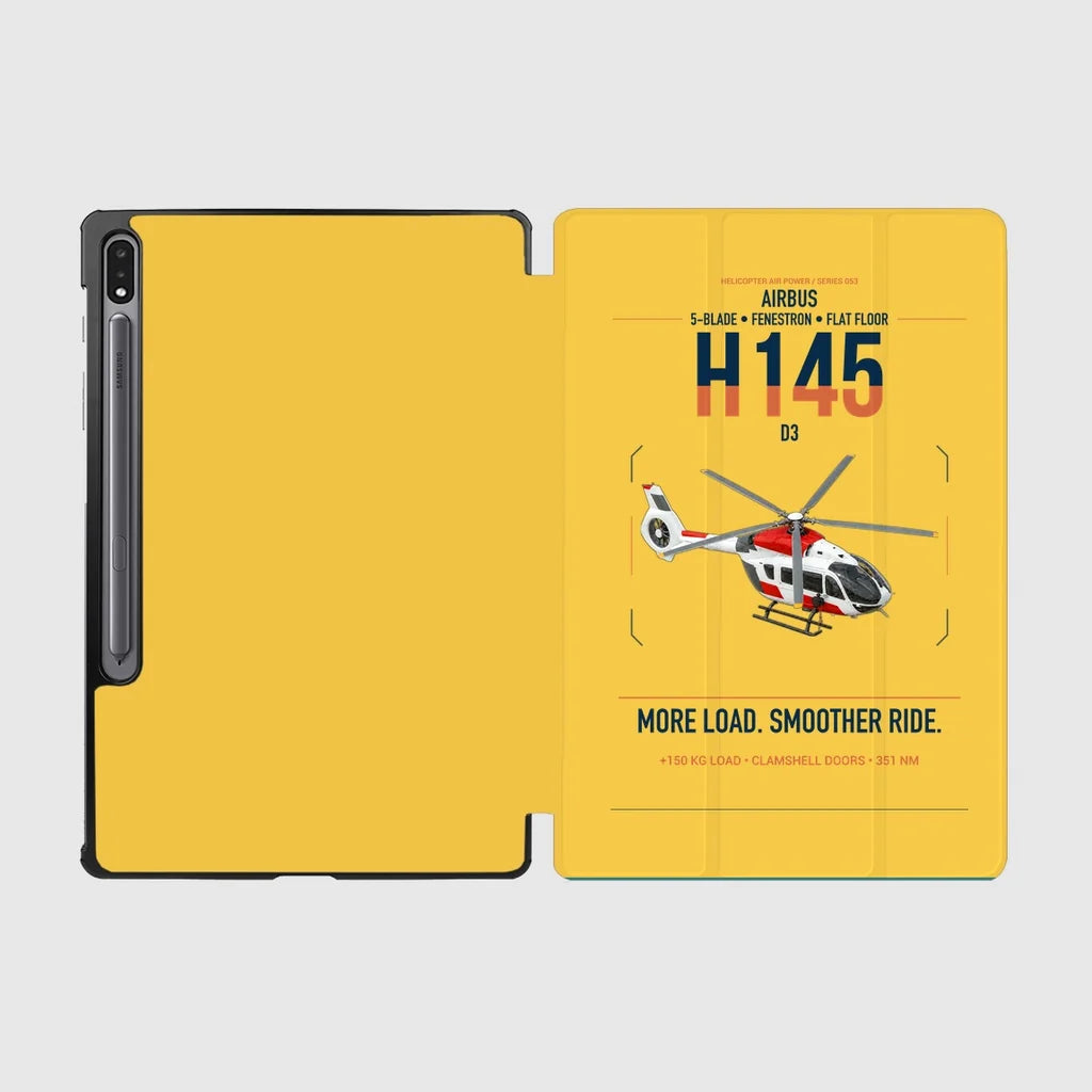 Airbus H145 D3 design on yellow samsung tablet tablet case