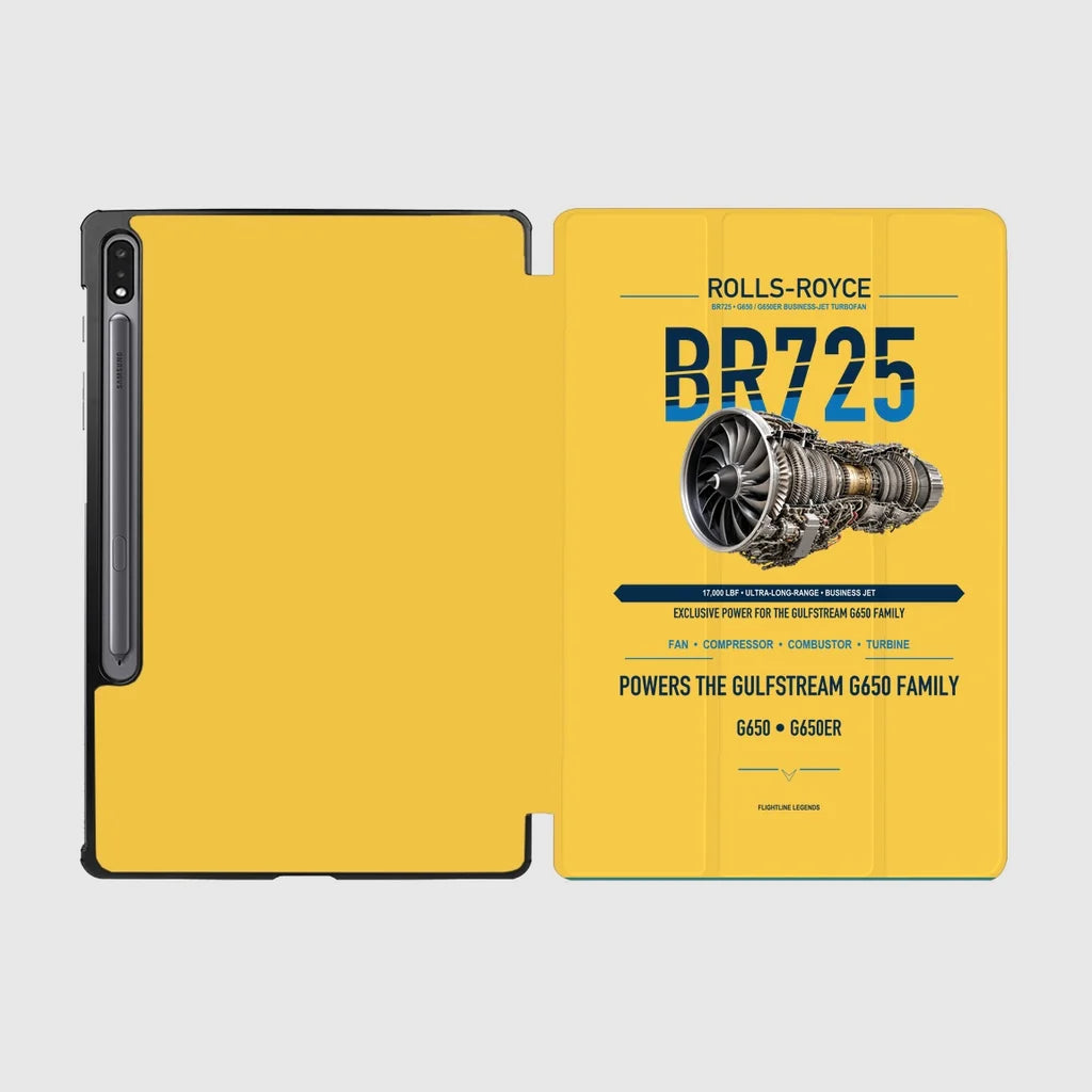BR725 design on yellow samsung tablet tablet case