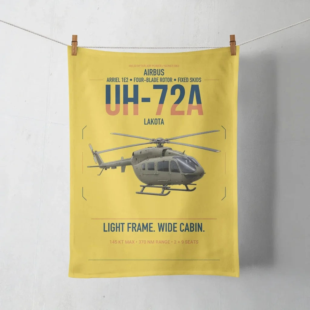 Airbus UH-72A Lakota design on yellow towel