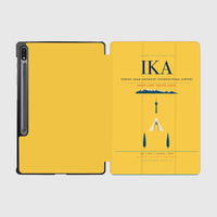 Thumbnail for Tehran Imam Khomeini International Airport (IKA) design on yellow samsung tablet tablet case