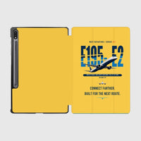 Thumbnail for Embraer E195-E2 design on yellow samsung tablet tablet case