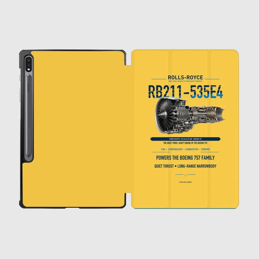 RB211-535E4 design on yellow samsung tablet tablet case