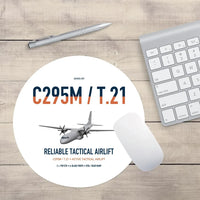 Thumbnail for Airbus C295M T.21 design on white round mouse pad