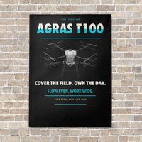 Thumbnail for DJI Agras T100 vertical canvas print - no frame - black background