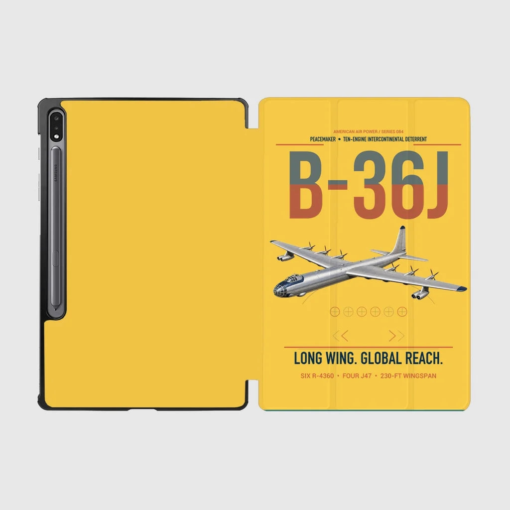B-36J Peacemaker design on yellow samsung tablet tablet case