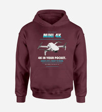 Thumbnail for DJI Mini 4K design on dark red hoodie single side