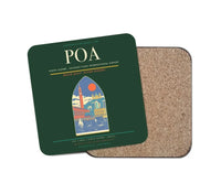 Thumbnail for Porto Alegre - Salgado Filho International Airport POA Coaster 1-Piece - Dark Green
