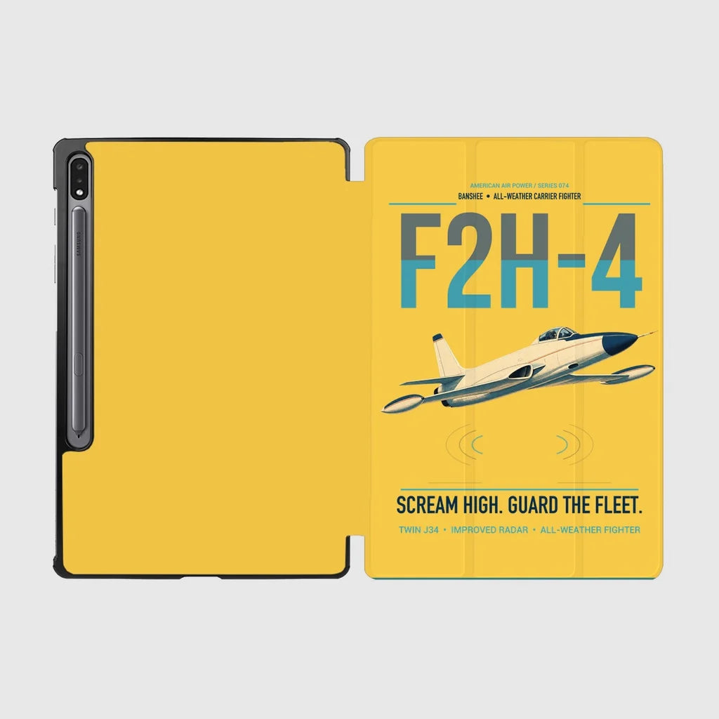F2H-4 Banshee design on yellow samsung tablet tablet case