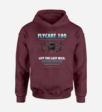 Thumbnail for DJI FlyCart 100 design on dark red hoodie single side