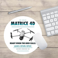 Thumbnail for DJI Matrice 4D design on white round mouse pad