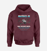 Thumbnail for DJI Matrice 4E design on dark red hoodie single side