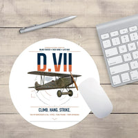 Thumbnail for Fokker D.VII design on white round mouse pad