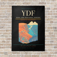 Thumbnail for Deer Lake Regional Airport YDF vertical canvas print - no frame - black background