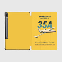 Thumbnail for Bombardier Learjet 35A design on yellow samsung tablet tablet case
