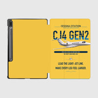 Thumbnail for Cessna Citation CJ4 Gen2 design on yellow samsung tablet tablet case