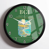 Thumbnail for Grantley Adams International Airport BGI Wall-Clock Framed - Green