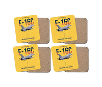 Thumbnail for F-16C Fighting Falcon One Airframe Every Mission design on yellow 4 pieces set coaster