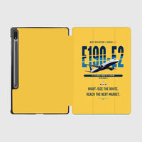 Thumbnail for Embraer E190-E2 design on yellow samsung tablet tablet case