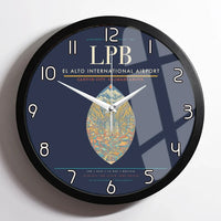 Thumbnail for El Alto International Airport LPB Wall-Clock Framed - Navy Blue