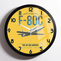 Thumbnail for F-80C Shooting Star design on yellow framed wall clock