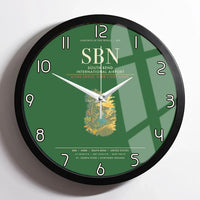 Thumbnail for South Bend International Airport SBN Wall-Clock Framed - Green