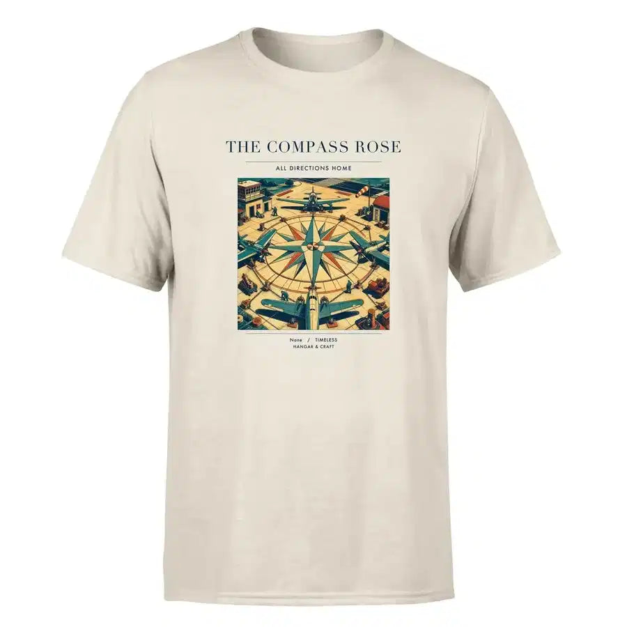VINTAGE G4139 - The Compass Rose - Premium T-Shirt design on beige premium t shirt