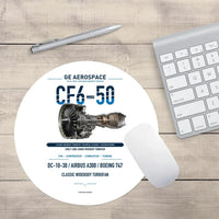 Thumbnail for CF6-50 design on white round mouse pad