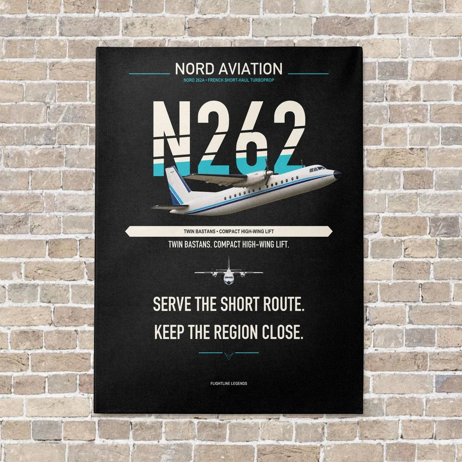 Nord 262A vertical canvas print - no frame - black background
