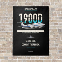 Thumbnail for Beechcraft 1900D vertical canvas print - no frame - black background