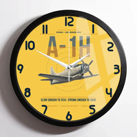 Thumbnail for A-1H Skyraider design on yellow framed wall clock