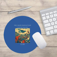 Thumbnail for VINTAGE G4445 - The Grape Harvest Hop - Designed Mouse Pads design on blue round