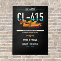 Thumbnail for Canadair CL-415 vertical canvas print - no frame - black background