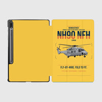 Thumbnail for NHIndustries NH90 NFH Caïman design on yellow samsung tablet tablet case