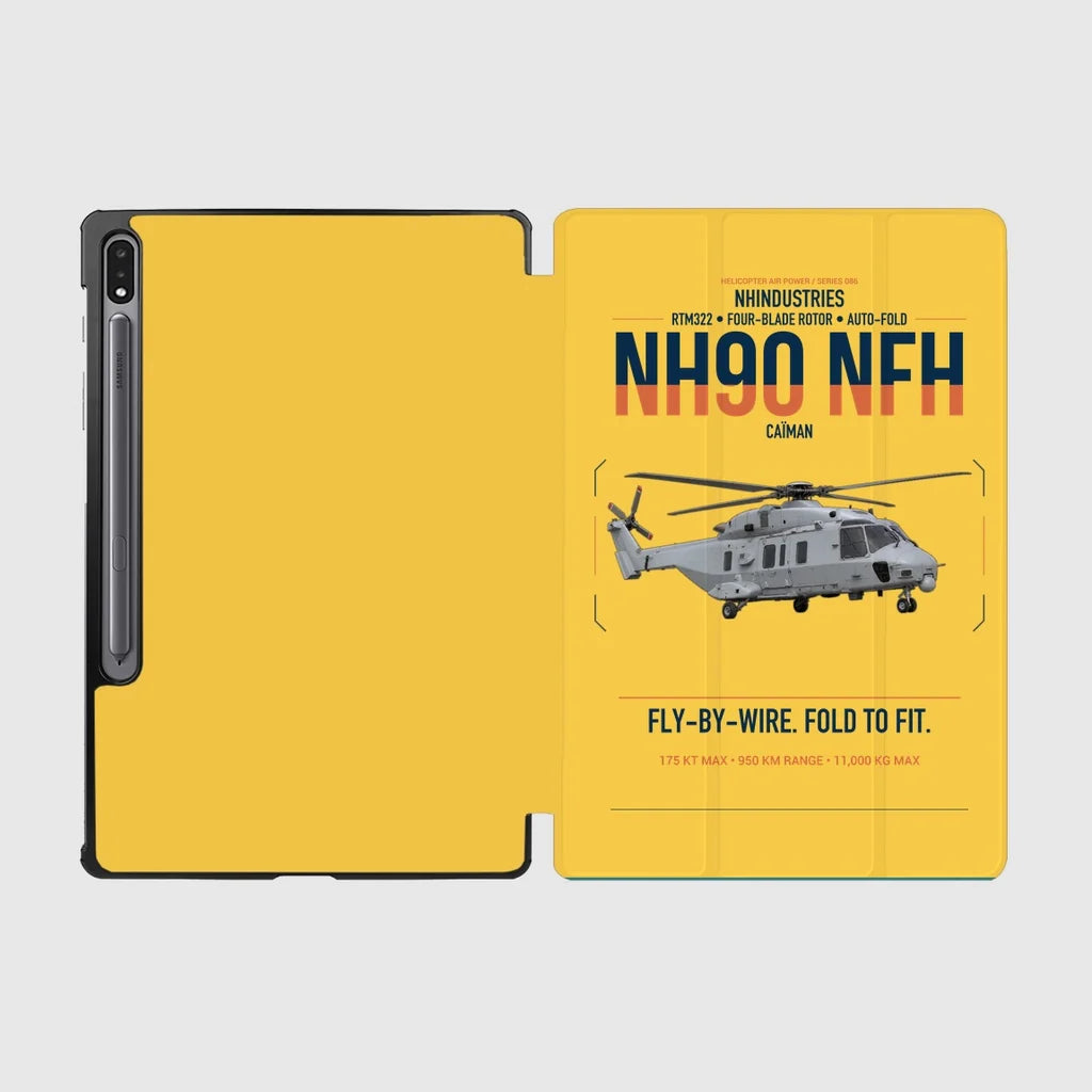 NHIndustries NH90 NFH Caïman design on yellow samsung tablet tablet case
