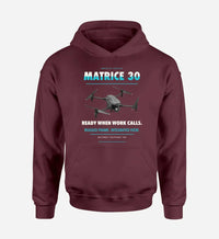 Thumbnail for DJI Matrice 30 design on dark red hoodie single side