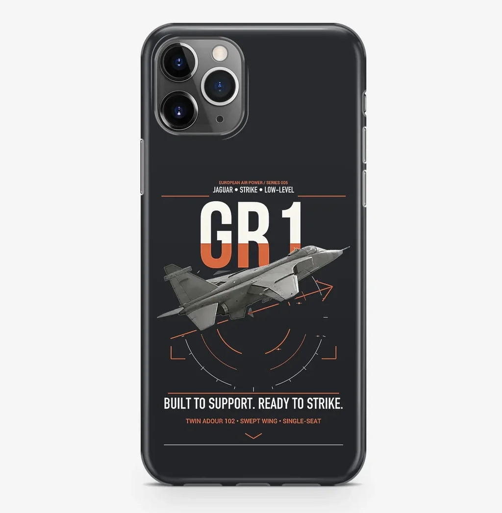 SEPECAT Jaguar GR1 design on black magsafe iphone case, for iPhone Pro Max