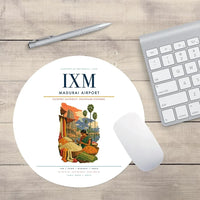 Thumbnail for Madurai Airport (IXM) design on white round mouse pad